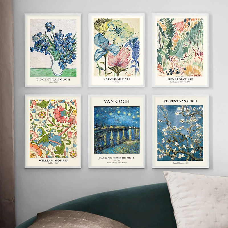 Home Decor Ikea - Van Gogh Yıldız Vazo Serisi Duvar