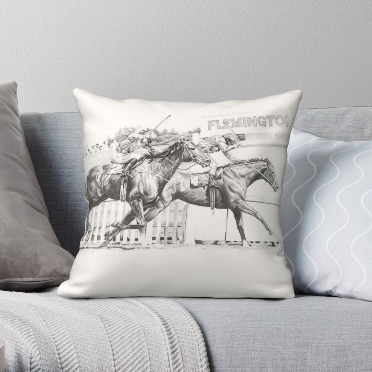 Home Decor Melbourne - Melbourne kupası terbiyesi yastık Polyester keten