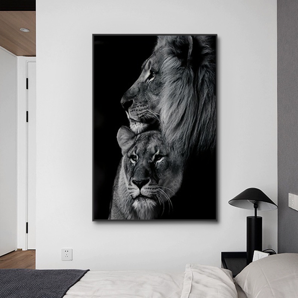 3 adet Modern aslan aile tuval - Home Decor Ikea incelemesi ve fiyatı