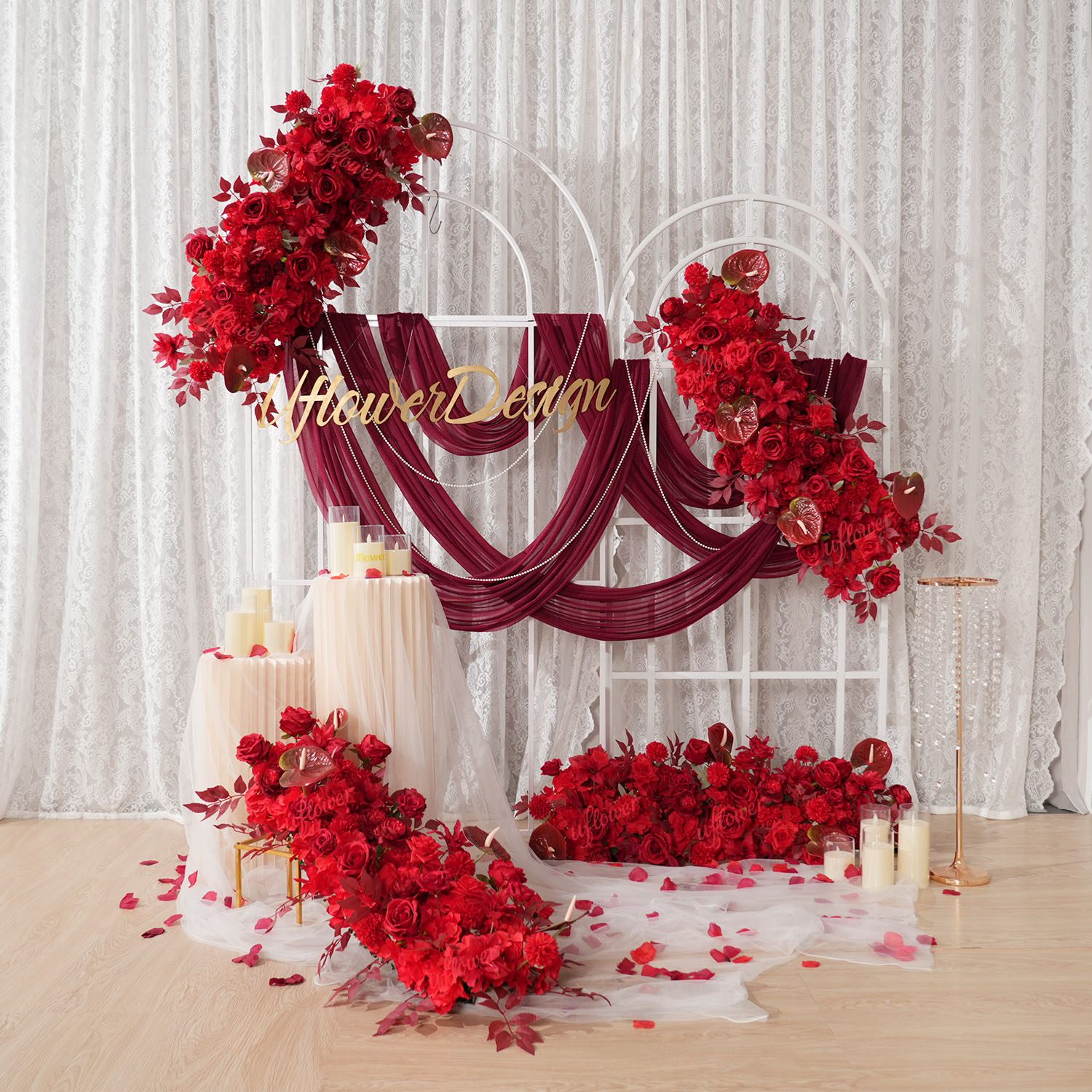 Uflower Kırmızı Çiçek Sıralı D - Home Decor Event incelemesi ve fiyatı