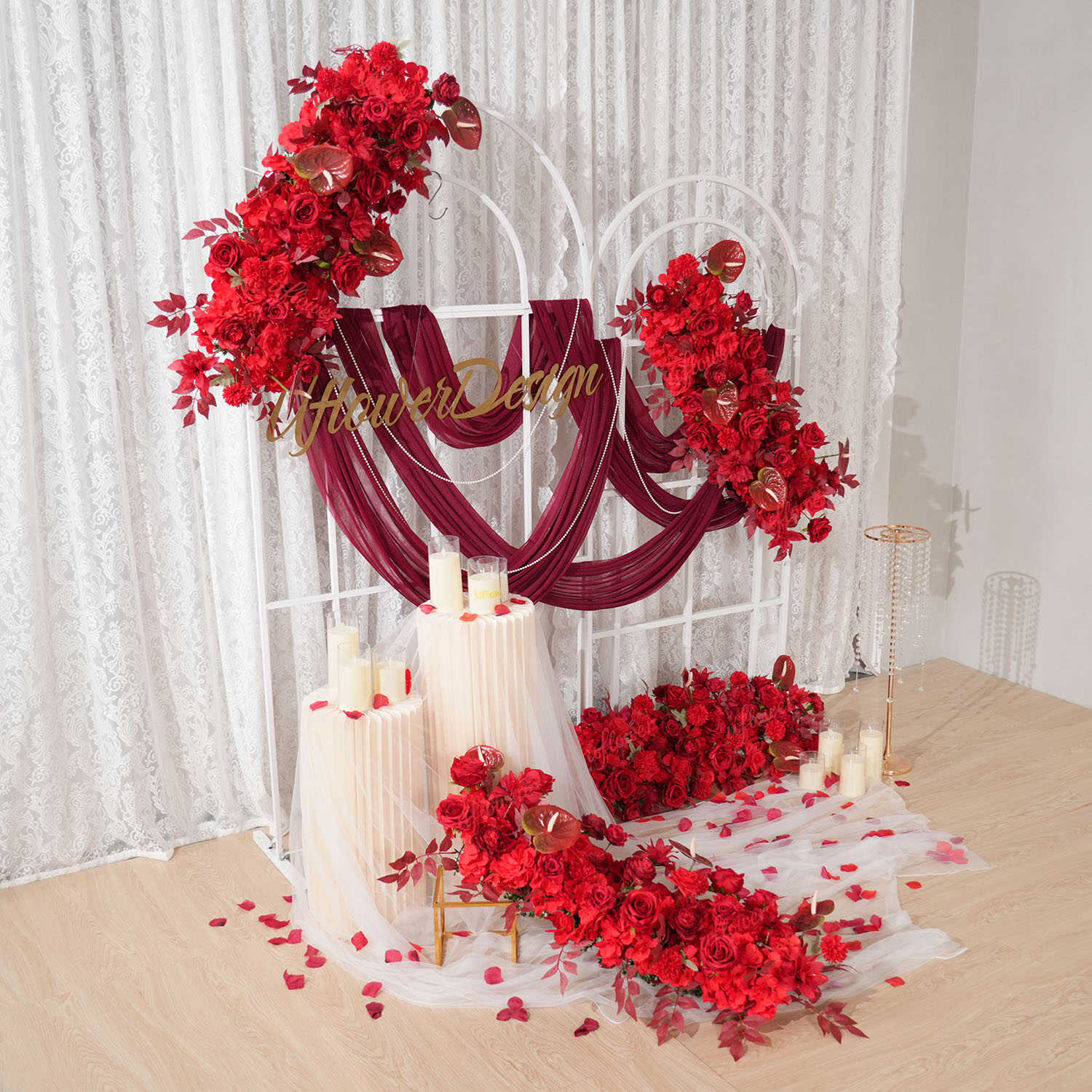Uflower Kırmızı Çiçek Sıralı D - Home Decor Event incelemesi ve fiyatı