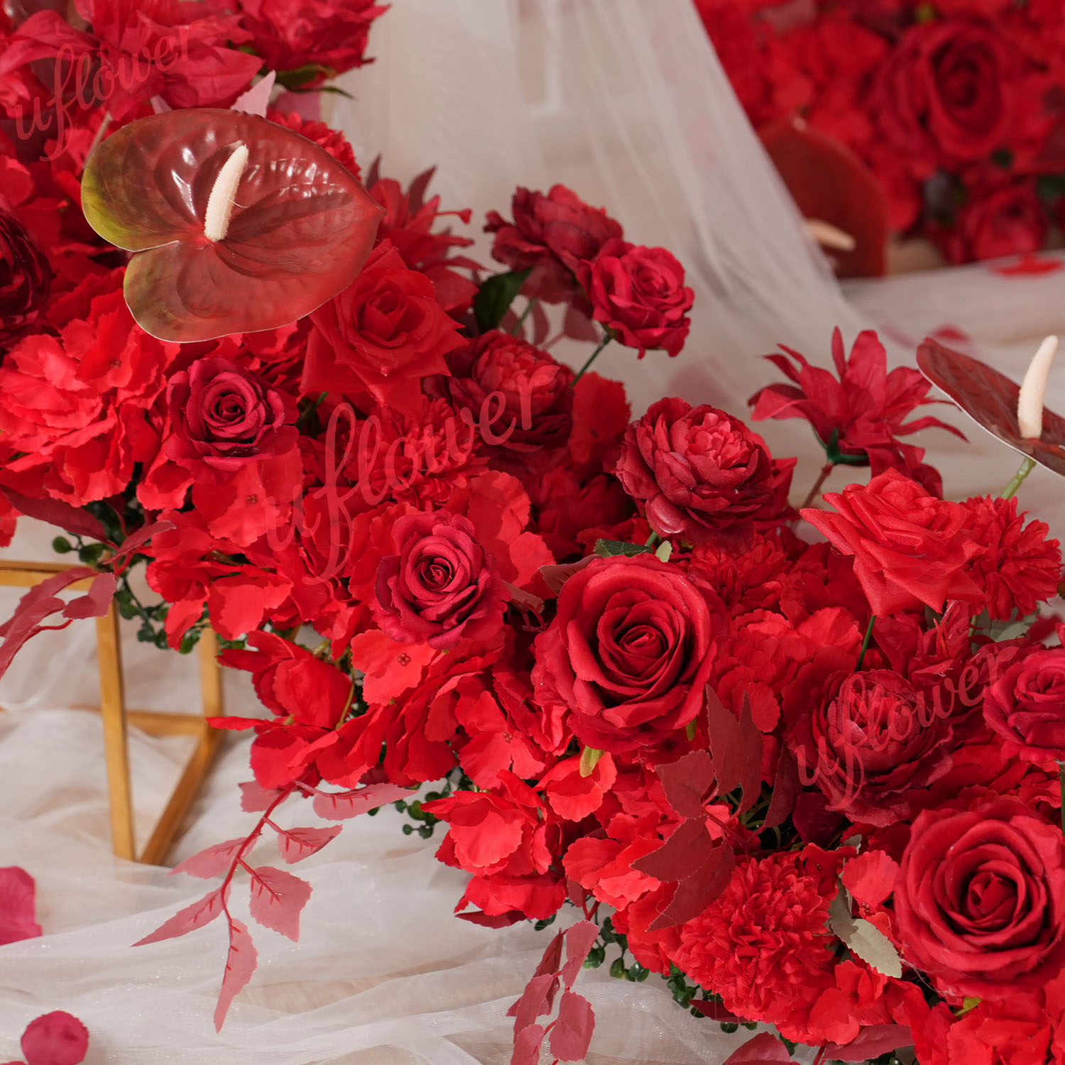 Uflower Kırmızı Çiçek Sıralı D - Home Decor Event incelemesi ve fiyatı