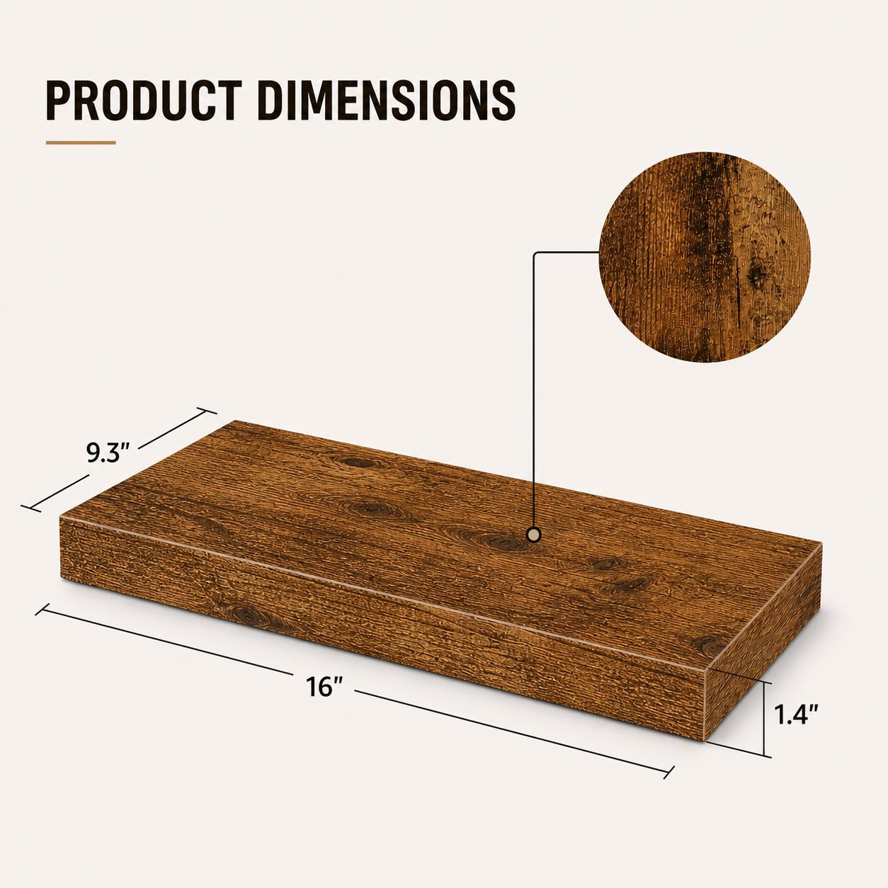 2 Adet Rustik Ahşap Duvara Mon - Floating Shelves incelemesi ve fiyatı