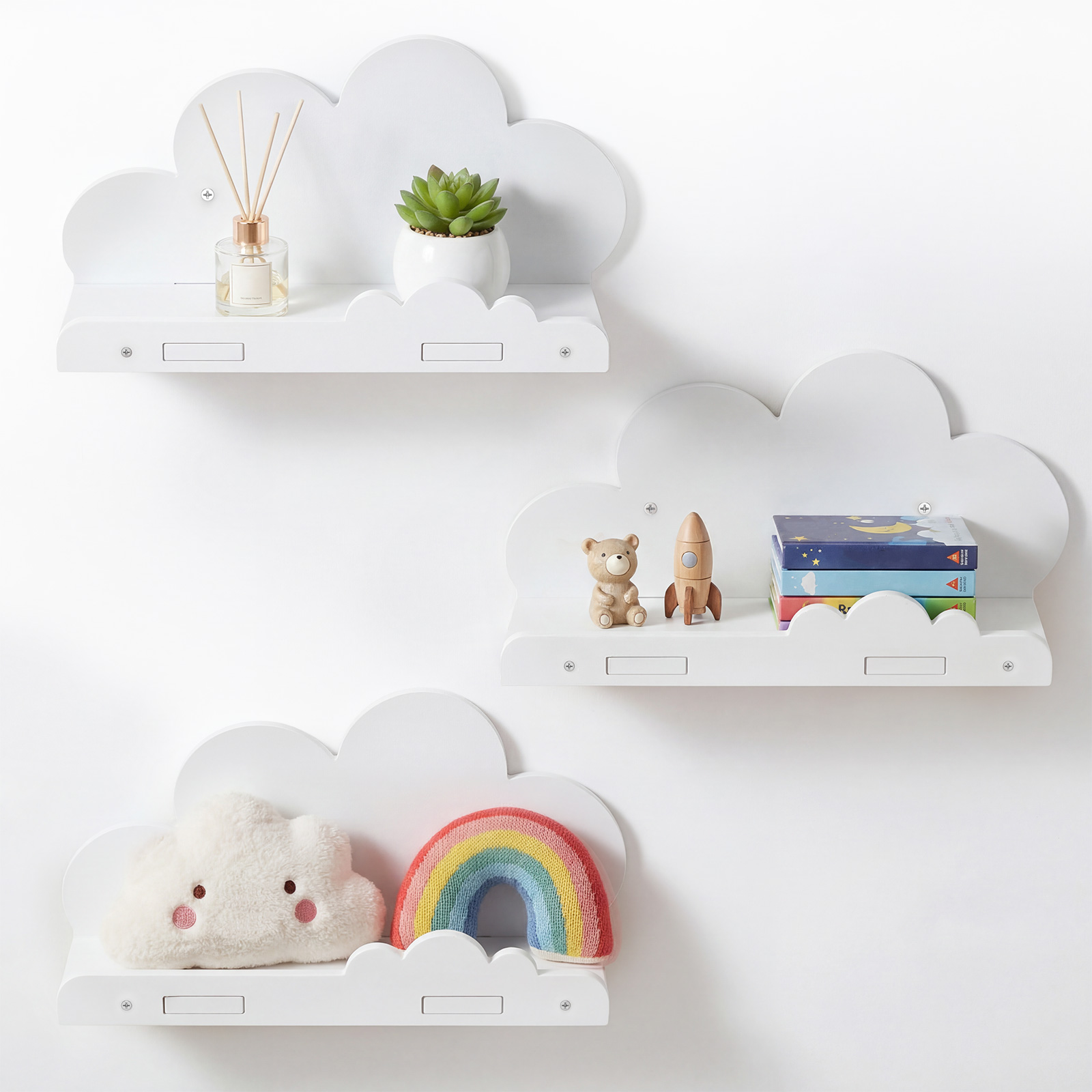 3 Adet Bulut Şeklinde Yüzer Ra - Floating Shelves incelemesi ve fiyatı