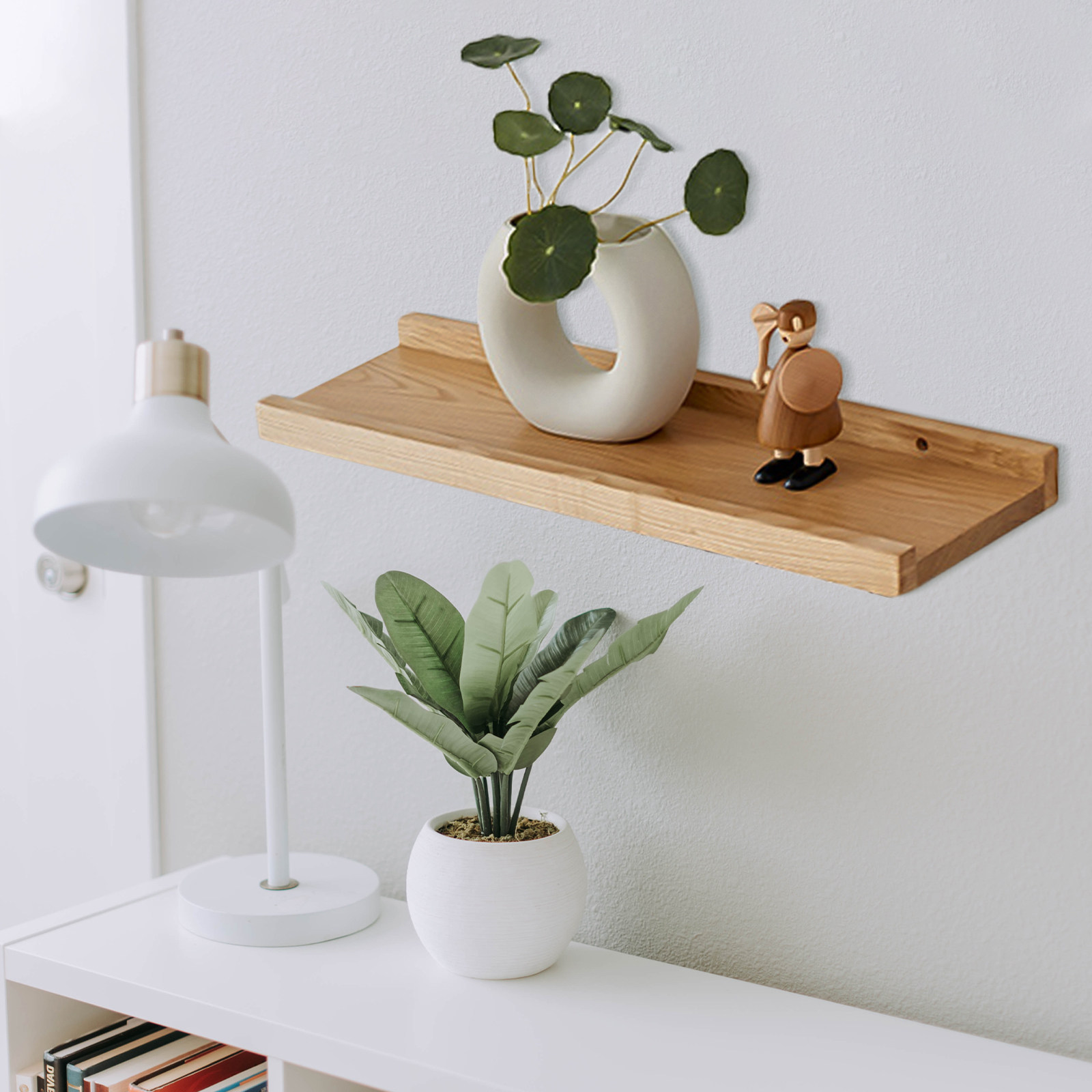 Ahşap Duvar Rafı Yatak Odası B - Floating Shelves incelemesi ve fiyatı
